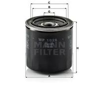 Oil filter Spin-on Filter WP 1026 MANN-FILTER for TOYOTA COROLLA Estate COROLLA