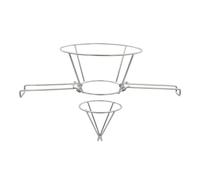 Oil Filter Stand - Deep Fryer Grease Strainer Frame, Heavy Duty Stainless Steel Holder | Adjustable Drip Tray Rack, Frying Oil Cleanup Station for Kitchen Cooking Drain Filter Storage Setup Tool