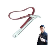 Oil Filter Tool - Adjustable Belt Wrench, Rubber Belt Handle | Heavy Duty Puller for Automotive Repair, Pipe Clamp Handle, Torque Engine Releaser, Rotary Holder, Manual Portable System