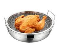 Oil Filter Tray - 22.5 cm Stainless Steel | Mesh Oil Drain Rack | Frying Oil Strainer | The Round Drip Basket for Household Drains Excess Oil Efficiently and Ensures Healthier Cooking and Baking