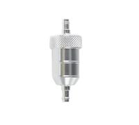 Oil Filter Universal 8mm Gasoline Filter Aluminum Alloy Motorcycle Motorcycle Pit Dirt Bicycle ATV Gasoline Filter Inline Fuel Filter(Silver)