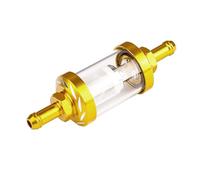 Oil Filter Universal Motorcycle Inner Gasoline Fuel Filter White Hose Aluminum Motobike Gas Oil Fuel Filters Inline Fuel Filter(Gold)