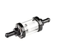 Oil Filter Universal Motorcycle Inner Gasoline Fuel Filter White Hose Aluminum Motobike Gas Oil Fuel Filters Inline Fuel Filter(Black)