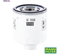 Mann Filter - Oil Filter W 7038, Spin-On 76mm OD x 92mm H (63mm ID) for Cars & Transporters