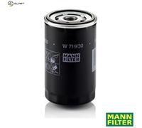 MANN-FILTER Oil Filter W 719/30 - Screw-On, 76mm OD/62mm ID, 123mm Height