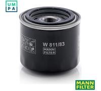 MANN-FILTER Oil Filter W 811/83 - Screw-on, 82mm outer, 57mm inner, 74mm high - Cars & Transporters