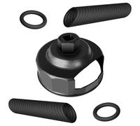 Oil Filter Wrench & 50PCS 11105 Oil Drain Plug O-Ring for Harley, 76mm 14F Oil Filter Cap Removal Tool Socket for Davidson Motorcycle, Oil Change Kit