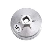 Oil Filter Wrench Socket Remover Tool 74mm 14 Flute Aluminum Alloy 903 Silver Color Oil Filter Socket Remover Universal Accurate Oil Filter Wrench Tool for BMW or Other Similar Types Car