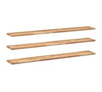(oil finished, 120 x 20 x 2 cm/ 3 pcs) vidaXL Floating Shelves Wall Storage Shelf 4pcs Untreated Solid Wood Acacia