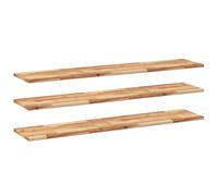 (oil finished, 120 x 30 x 2 cm/ 3 pcs) vidaXL Floating Shelves Wall Storage Shelf 4pcs Untreated Solid Wood Acacia