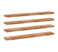 (oil finished, 140 x 20 x 4 cm/ 4 pcs) vidaXL Floating Shelves Wall Storage Shelf 4pcs Untreated Solid Wood Acacia