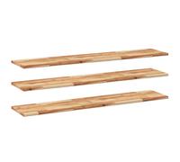 (oil finished, 160 x 30 x 2 cm/ 3 pcs) vidaXL Floating Shelves Wall Storage Shelf 4pcs Untreated Solid Wood Acacia