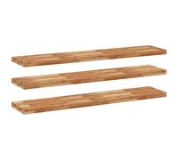 (oil finished, 160 x 30 x 4 cm/ 3 pcs) vidaXL Floating Shelves Wall Storage Shelf 4pcs Untreated Solid Wood Acacia