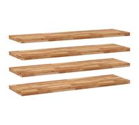 (oil finished, 160 x 40 x 4 cm/ 4 pcs) vidaXL Floating Shelves Wall Storage Shelf 4pcs Untreated Solid Wood Acacia