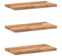 (oil finished, 60 x 20 x 2 cm/ 3 pcs) vidaXL Floating Shelves Wall Storage Shelf 4pcs Untreated Solid Wood Acacia