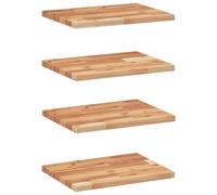(oil finished, 60 x 30 x 2 cm/ 4 pcs) vidaXL Floating Shelves Wall Storage Shelf 4pcs Untreated Solid Wood Acacia