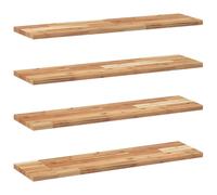 Floating Shelves Wall Storage Shelf 4pcs Oil Finished Solid Wood Acacia vidaXL