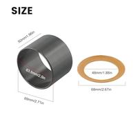 Oil-Free Air Compressor Piston for Ring Set for 550W to 1600W Models - Rubber Cylinder Sleeve with for Precision Fit for Ring, Compatible with 63.5×69×24.5mm to 69×75×47.5mm Compressors (for 1100W)