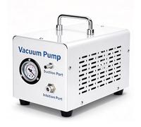 Oil-free Diaphragm Vacuum Pump, Portable Lab Positive & Negative Pressure Pump, With Pressure Gauge, 20l/min Flow Rate, For Filtration And Degassing