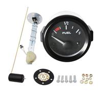 Oil Gauge - 12V Universal Sending Unit, Automotive Instrument Panel Float Sensor, 52mm Dashboard Panel | 240 33 Ohms White LED Indicator Pointer For Boat RV Convertible Garage Camping Road Trip