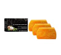 Oil Gold Soap, Deep Cleansing Moisturizing Golden Perfume Soap, Gently Cleanses & Nourishes The Skin, Reducing Fine Lines 100g (3)