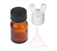 Oil Inhaler Cap - Silicone Glass Nasal Inhaler | Convenient Empty Perfume Diffuser Personal Dispenser Bottle | Double Hole Inhalerr for Quick Relaxation, Home, Travel