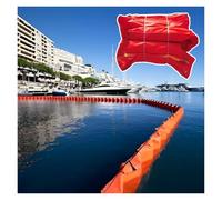Oil Interception Fences 32.8 65.6 FT Extra Long, All-weather High Buoyancy Floating Oil Boom for Wastewater Treatment/ Rivers/ Lakes, Orange PVC Oil Barrier UV-resistant(L-10m(32 4/5 ft),H-150cm/59.1