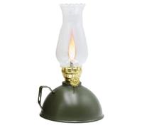 Oil lamp, 2PCS Oil Lamps for Indoor Use Vintage Glass Kerosene Lamp w/Handle Iron Sheet Oil Can Kerosene Lantern Home Decor Outdoor Camping Emergency Ligting(Grün)
