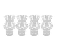Oil lamp, 4Pcs Glass Oil Lampshade Replacement 7x3cm Vintage Kerosene Lamp Shade Retro Hurricane Lamp Cover for Oil and Kerosene Lamps(7x3cm)