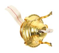 Oil Lamp Burner with Kerosene Replacement Wick, Iron Construction for Lamps | Golden Finish, Safe Burning Design, Suitable for Antique Restoration, Vintage Décor, Outdoor Lighting and Power Outages