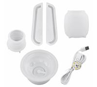 Oil Lamp Resin Molds Set, Hurricane Lamp Silicone Mold For Resin Casting, Epoxy Molds LED Lights Light 3PCS with L Retro