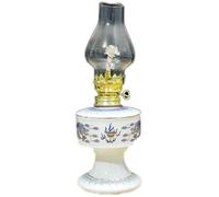 Oil lamp， Retro Ceramic Oil Lamp Home Emergency Power Cut Glass Windproof Lantern DecorationAntique Kerosene