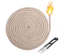 Oil Lantern Wicks, 10 Feet Kerosene Oil Lamp Wicks Round Cotton Wicks Alcohol lamp Wick for Garden Oil Burners, Alcohol Lamps(6 mm/ 0.23 Inch)