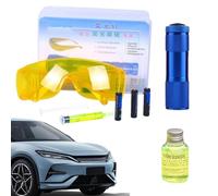 Oil Leak Detection Kit, Uv Dye Leak Detector Tool, Refrigerant Leaks Detector Tool With Fluorescent Protective Glasses, Coolant Leaks Detection Kit For Auto Air Conditioner