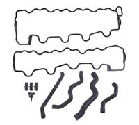 Oil Leak Repair Seal Assembly Compatible with E320 ML320 CLK430, Engine Cover Gasket Set, 2 Gaskets, 4 Hoses, 4 Connectors, Part 1179901578 Engine Cover Gasket Set Oil Leak Repair Seal Assembly Hose