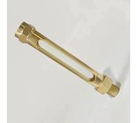 Oil Level Gauge, Brass Tubular Indicator Sight Glass, BSP Male Thread, 80-300mm, Double-Window, Durable and Reliable for Accurate Monitoring of Fluid Levels