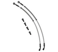 Oil Line Hose Set for Small Motorcycle ATV Service, Threaded Mount Hardware, Eyelet Ends, Spring Shielding Motorcycle Oil Line Hose Assembly Small Bike ATV Repair Threaded Hardware Eyelet Wrap