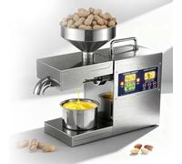 Oil Maker Machine, Homemade Heal-Thy Cooking Oil Press Automatic,Stainless Steel Cold/Hot Press Function and Digital Temperature Control for Nuts, Seeds, Peanut, Sesame