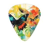 Oil on canvas butterfly Printed guitar picks - three thicknesses: thin, medium and thick, suitable for electric guitar, bass and ukulele.