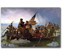 Oil On Canvas Posters And Prints, Emanuel Leutze Washington Crossing The Delaware Pictures, Modern Family Room Decor Painting 40X60 Cm Frameless