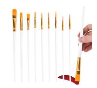 Oil Paint Brushes, 10pieces Acrylic Painting Brushes Set, Smooth And Flexible Artist Paint Brushes Versatile For Watercolor Acrylic Oil Painting Face Paint