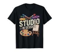 Oil Painter Home Studio Setup Hobby Humor Creative Space Art T-Shirt