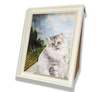 Oil Painting Cat House with Scratcher,Cat Bed Art Picture Frame Scratching Board Playing Tent Box, Assemble Kitty Couch Cave Condo Creative Pets Furniture - Kitty Living in Famous Painting