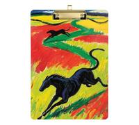 Oil Painting Colorful Field Running White Horses A4 Dietitian clipboard Waterproof for Teacher Portfolio clipboard Size 9 x 12