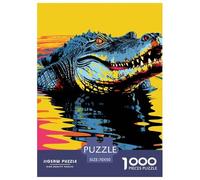 Oil Painting Crocodile 1000 Piece Paper Jigsaw Puzzles Animation What Happens Next Beautiful Decoration for Adults And Kids 70x50cm/1000pcs