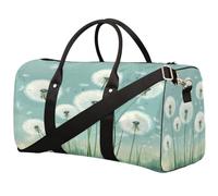 Oil Painting Dandelion Sports Tote Gym Bag for Men & Women, Water Resistant Foldable Travel Duffel Bag, Lightweight Carry-On Weekender Overnight Bag for Workout Hospital