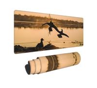Oil Painting Duck Gaming Mousepad Large Waterproof Non-Slip Desk Mat for Home Office Work Computer, Keyboard Pad Work from Home Essentials - 80x30cm