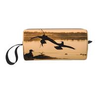 (Oil Painting Duck) Print Compact Travel Pouch - Lightweight Handheld Organizer, 600d Oxford Fabric & Foam Padding, Gym Essentials
