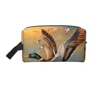Oil Painting Duck Printed Makeup Bag Travel Portable Cosmetic Bag Large Capacity Makeup Case Toiletry Handbag Organiser for Women