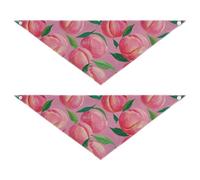 Oil Painting Feeling Pink Peach Dog Bandanas Bulk Unique Shape Adjustable Fit Unisex Puppy Cat Pet Scarf Cute Pet Holiday Accessories Decor for Dogs Cats